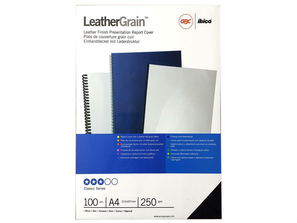 GBC Karton marmor črn, A4, 250 g, 100 kos