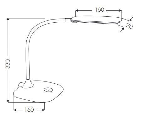 Alco Pisarniška LED svetilka 9082, siva