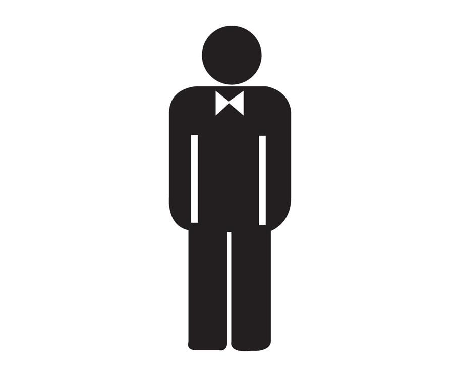 Apli Nalepka Moški WC