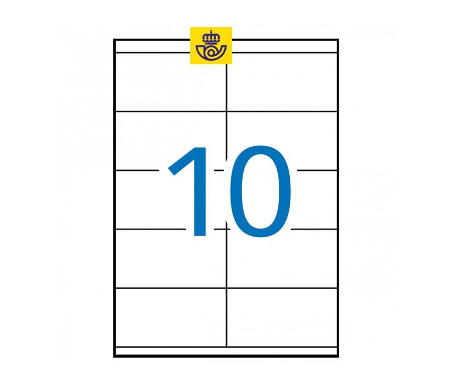 Apli Bele nalepke 105 x 57 mm, 10/stran