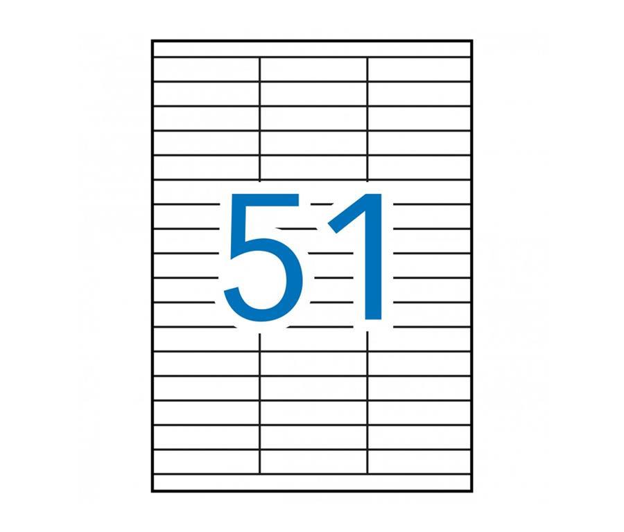 Apli Bele nalepke 70 x 16,9 mm, 51/stran