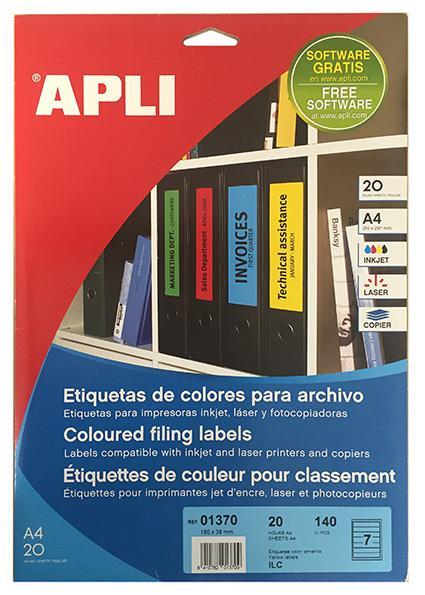 Apli Barvne nalepke, zelene 190 x 61 mm