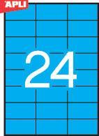 Apli Barvne nalepke, modre 70 x 37 mm