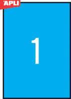 Apli Barvne nalepke, modre 210 x 297 mm