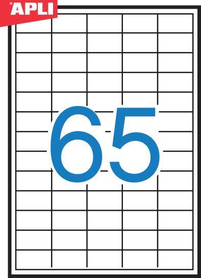 Apli Odstranljive nalepke, 38 x 21,2 mm
