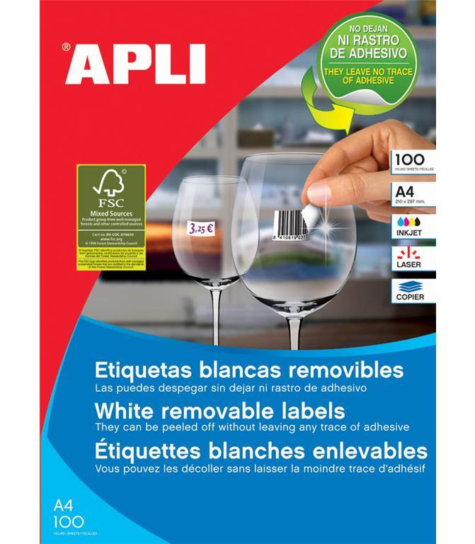 Apli Odstranljive nalepke, 64,6 x 33,8 mm