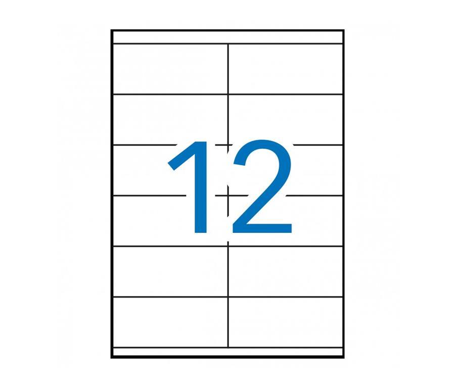 Apli Bele nalepke 105 x 48 mm, 12/stran