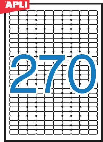 Apli Odstranljive nalepke, 17,8 x 10 mm