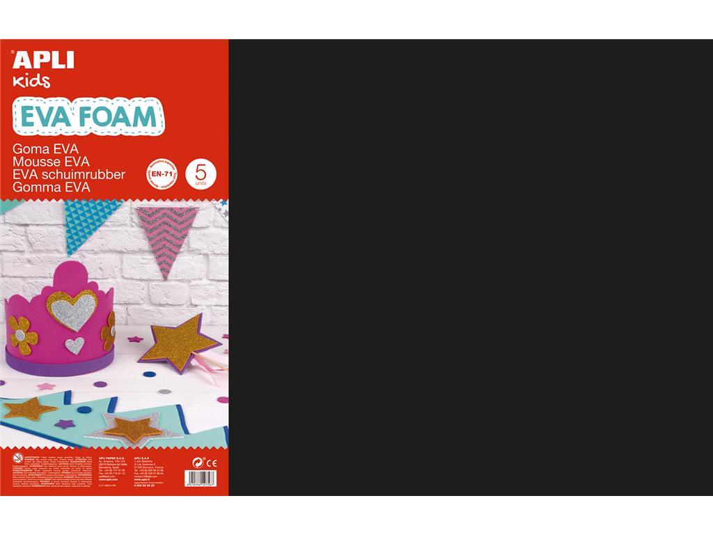 Apli Penasta guma črna 400x600x2mm 5 kos