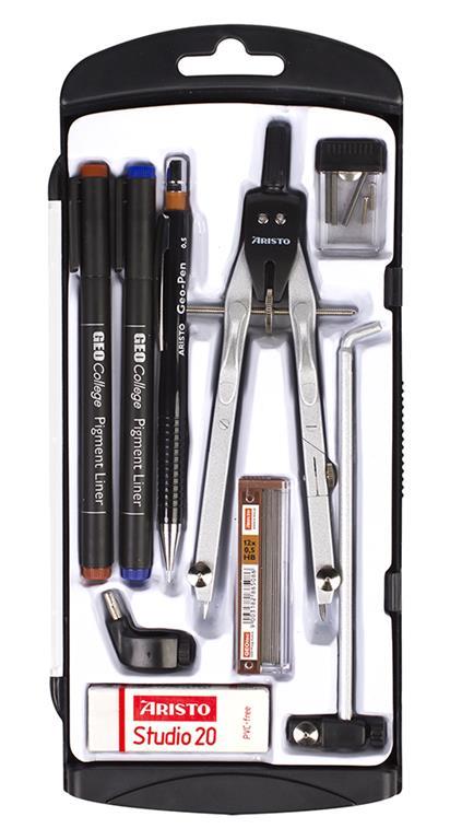 Aristo Komplet sa šestarom - 9-dijelni