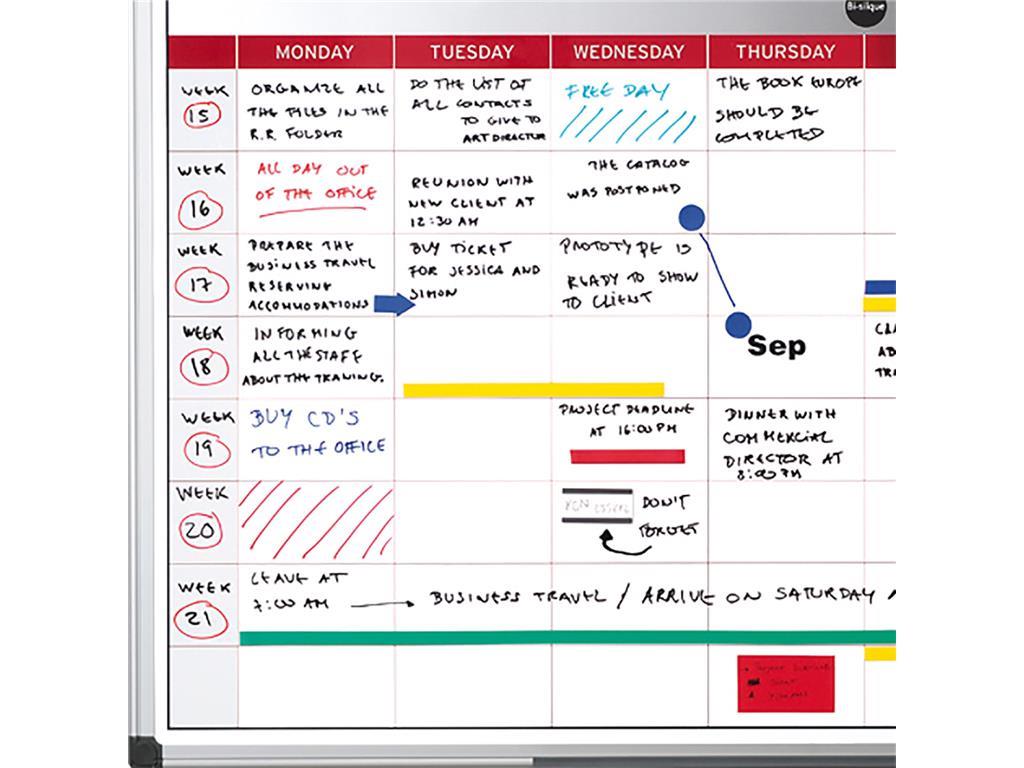 Bi-Office Tjedni planer, 60 x 90 cm