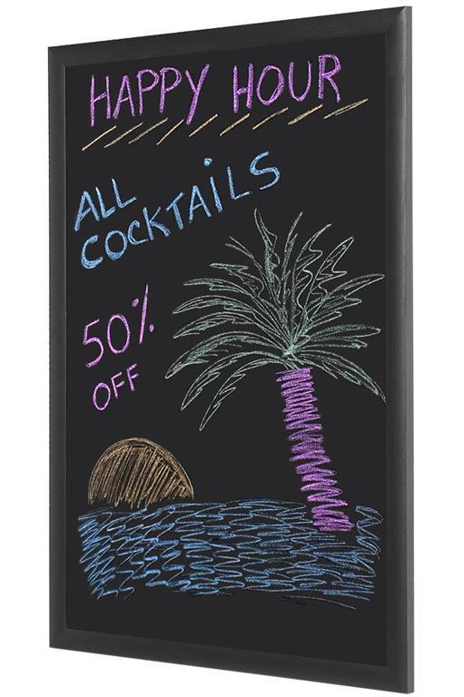 Bi-Office Crna zidna ploča 45 x 60 cm