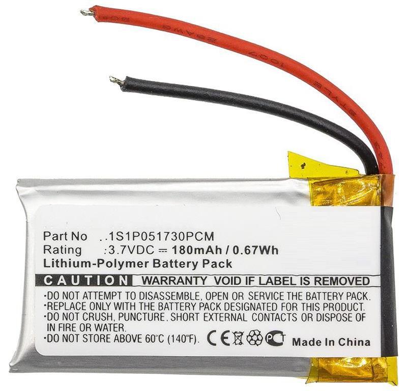CoreParts Baterija 0.67Wh Li-Pol 3.7V 180mAh crna