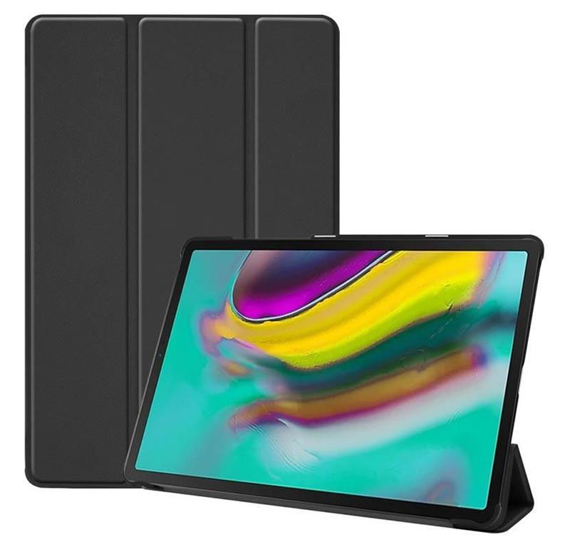 CoreParts Usnjen ovitek s tremi pregibi, črn