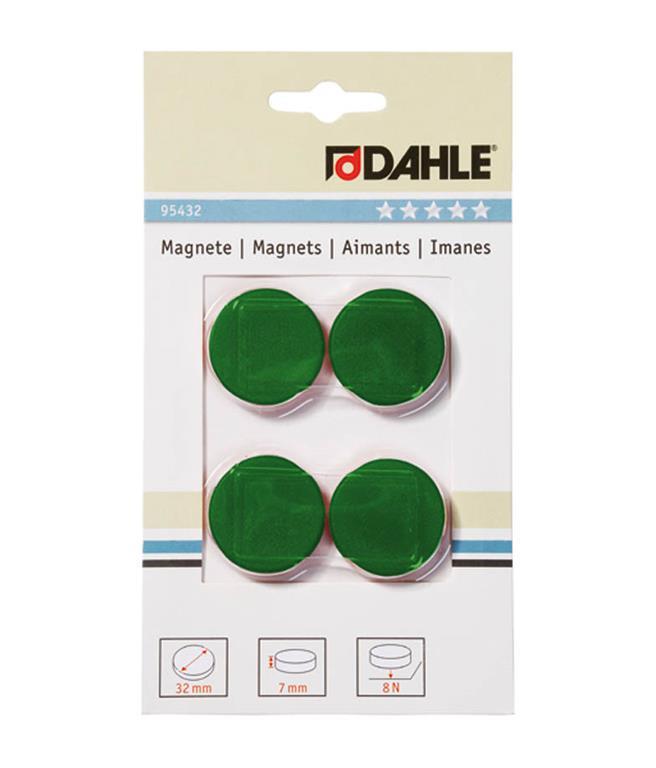 Dahle Magnet y32mm zelen 4 kos