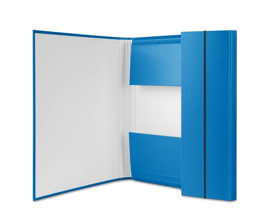 OFFICE PRODUCTS Škatla z zavihki in elastiko modra