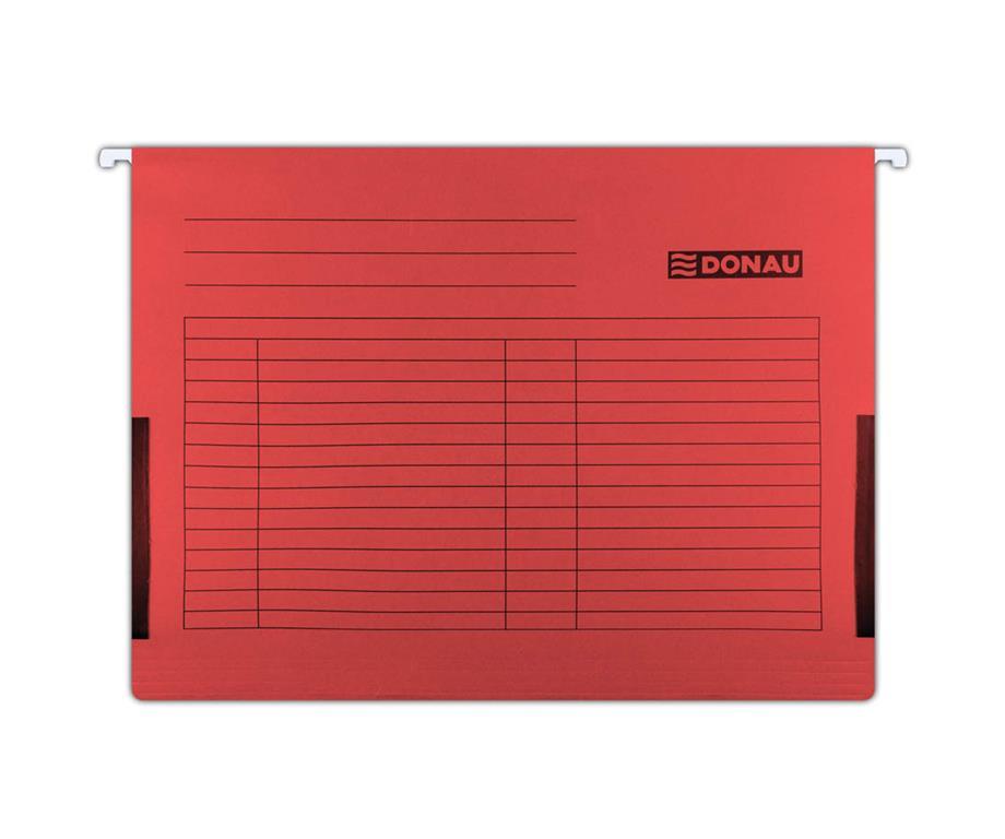 Donau Viseča mapa karton, delno zaprta rdeča