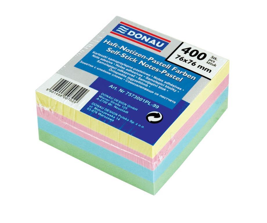 Donau Blok samolep. lističev 76x76mm pastel