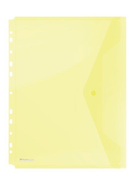 Donau Mapa z gumbom in perforacijo rumena