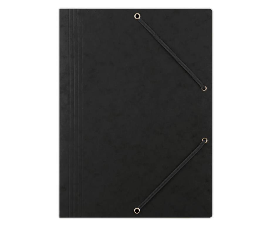 Donau Mapa z elastiko A4 prešpan, črna