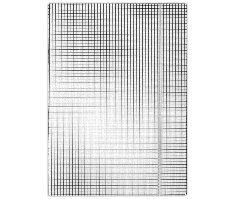 Donau Mapa z elastiko A4 karton, karo, bela