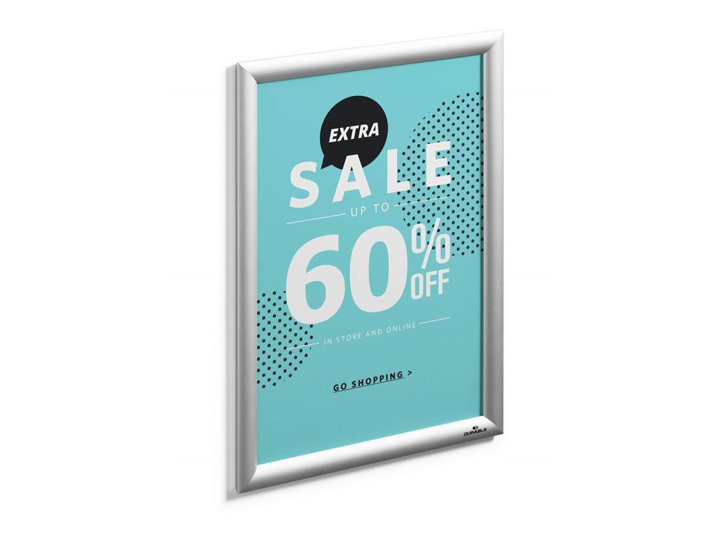 Durable Aluminijast okvir Snap A3, srebrn