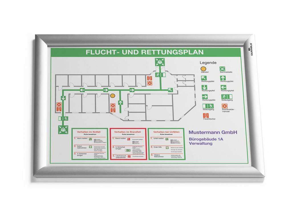 Durable Aluminijast okvir Snap A3, srebrn