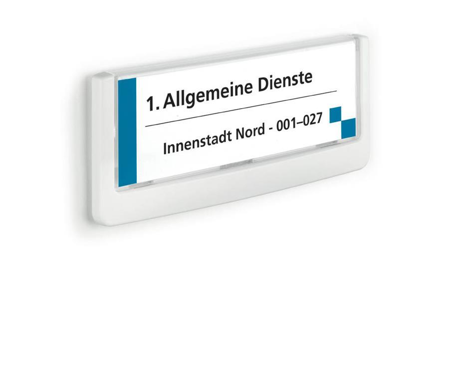 Durable Info ploščica Click 149x52,5mm bela