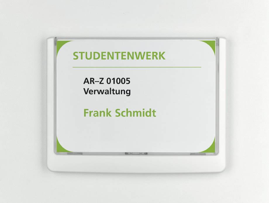 Durable Info ploščica Click 149x105,5mm bela