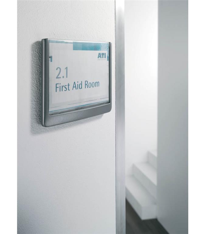 Durable Info ploščica Click 149x148,5mm siva