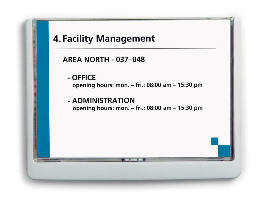 Durable Info ploščica Click 210x148,5mm bela