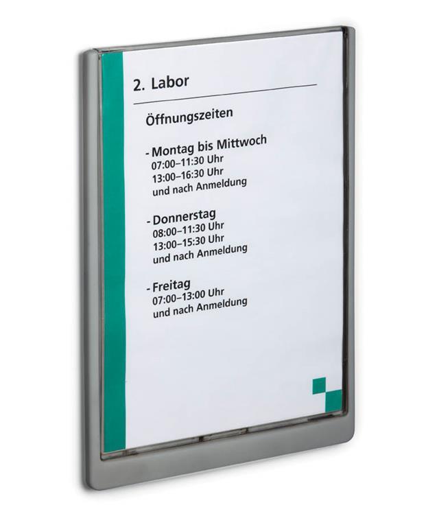 Durable Info ploščica Click A4 210x297mm siva