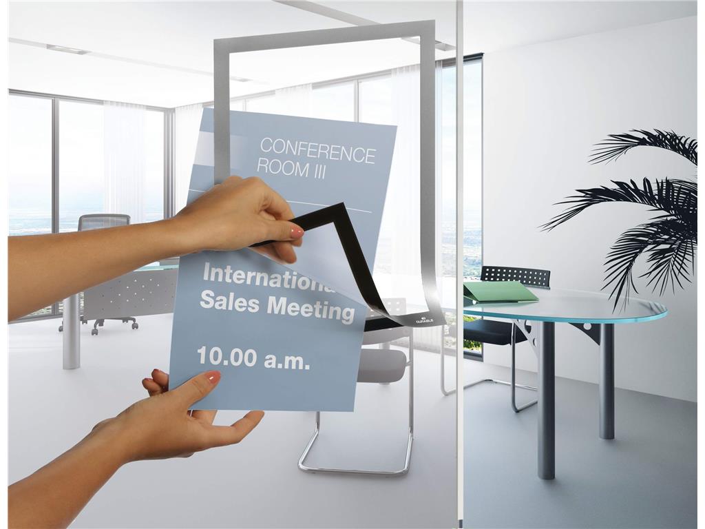 Durable Okvir DURAFRAME A4, srebrn, 10 kos