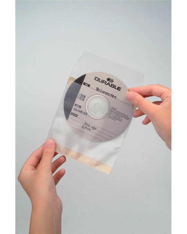 Durable Samolepilni žep za CD (5210), 10 kos