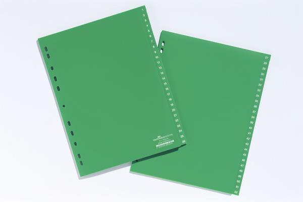 Durable Ločilni listi 1/52 zeleni (6157)