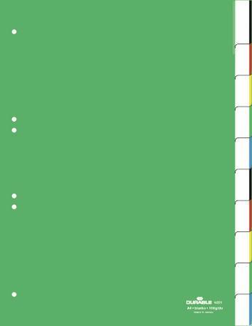 Durable Ločilni listi 1/10, zeleni (6221)