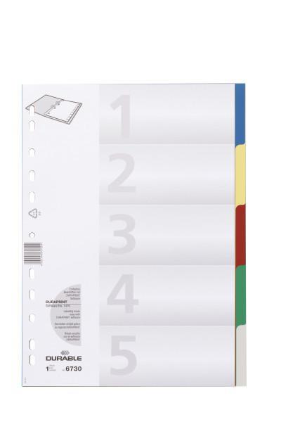 Durable Ločilni listi A4 1/5 (6730)