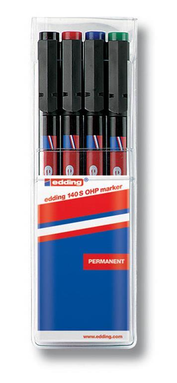 Edding OHP marker E-140, 0,3 mm, set 4