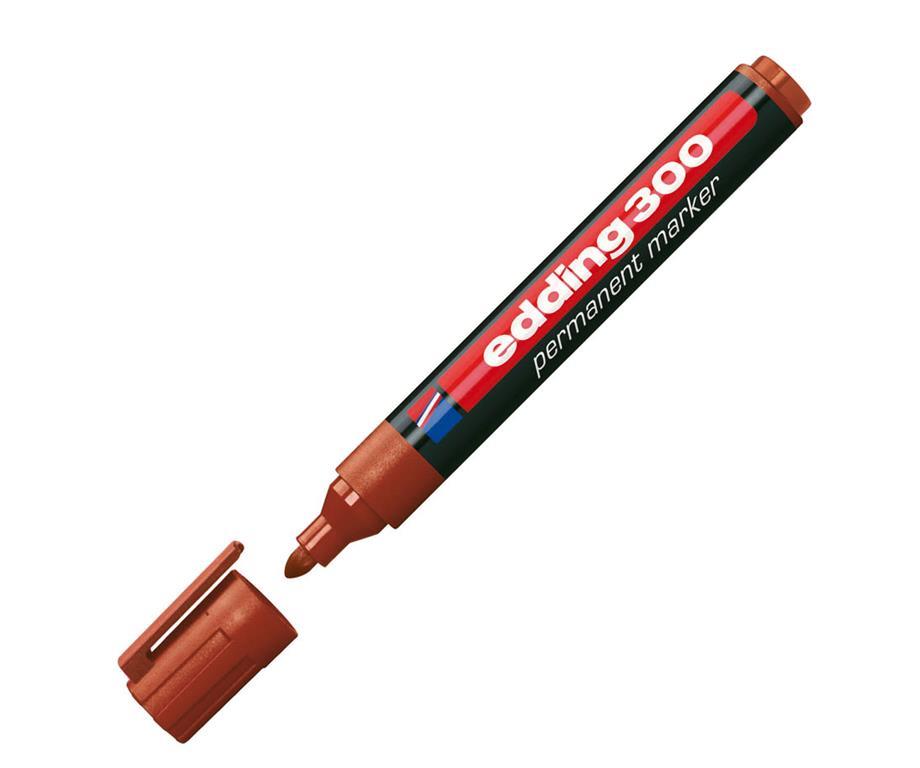 Edding Marker perm. E-300, okr. kon., rjav