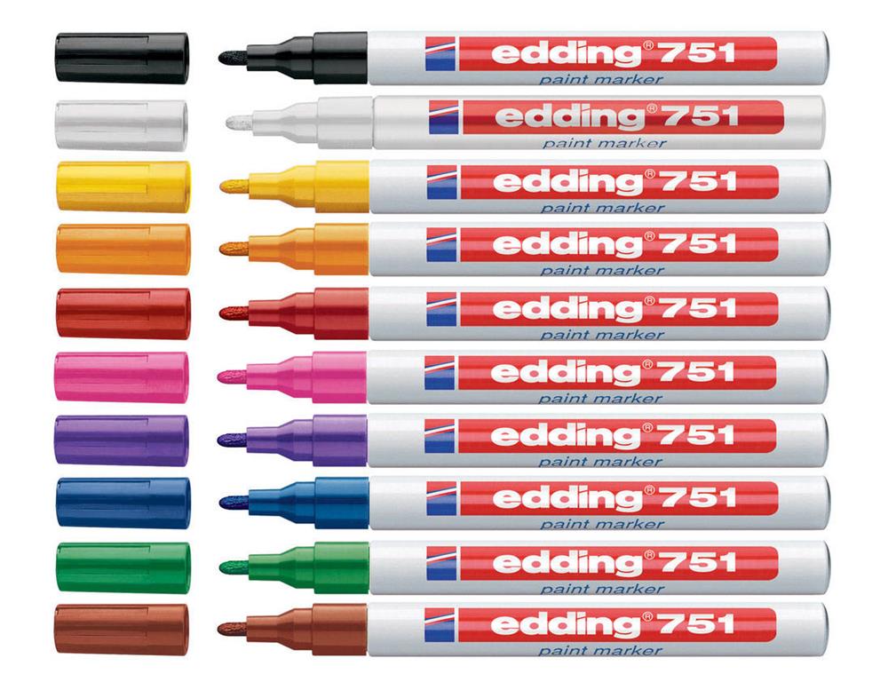 Edding Marker z lakom E-751, 1-2 mm, BARVE