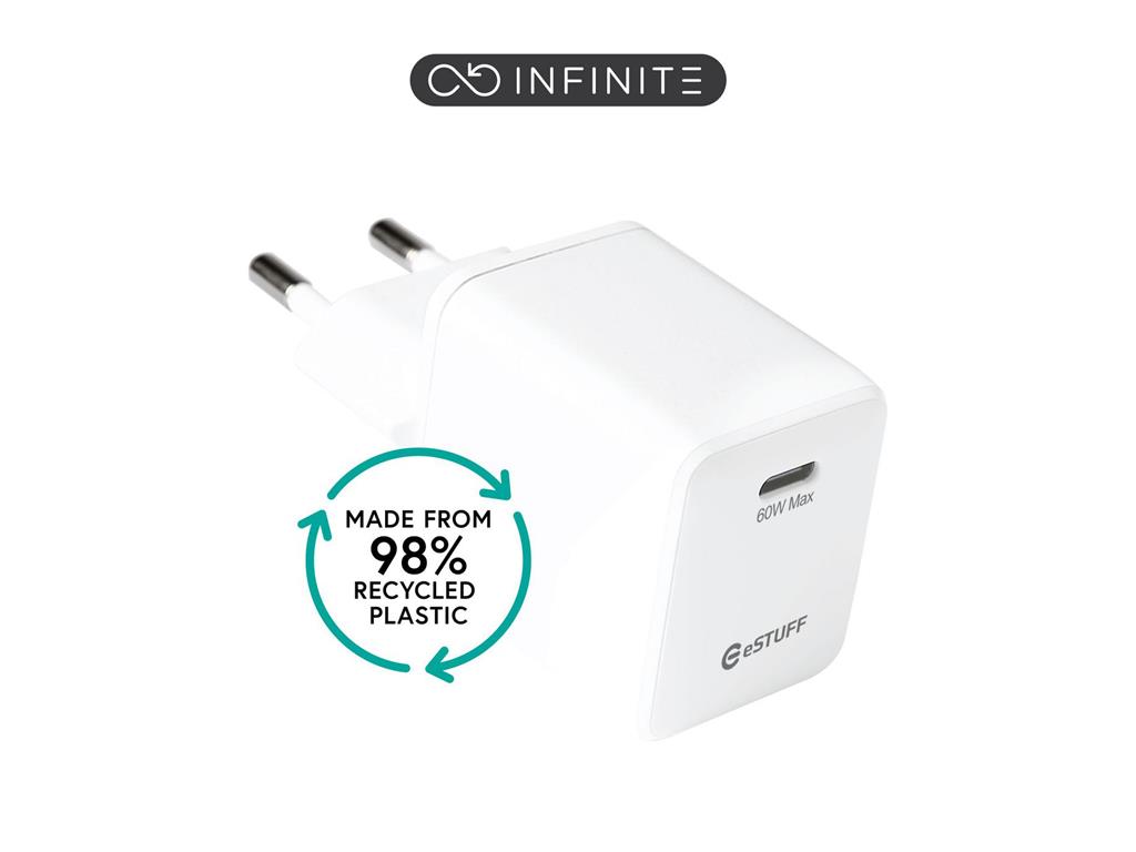 eSTUFF INFINITE polnilnik USB-C PD 60W GaN
