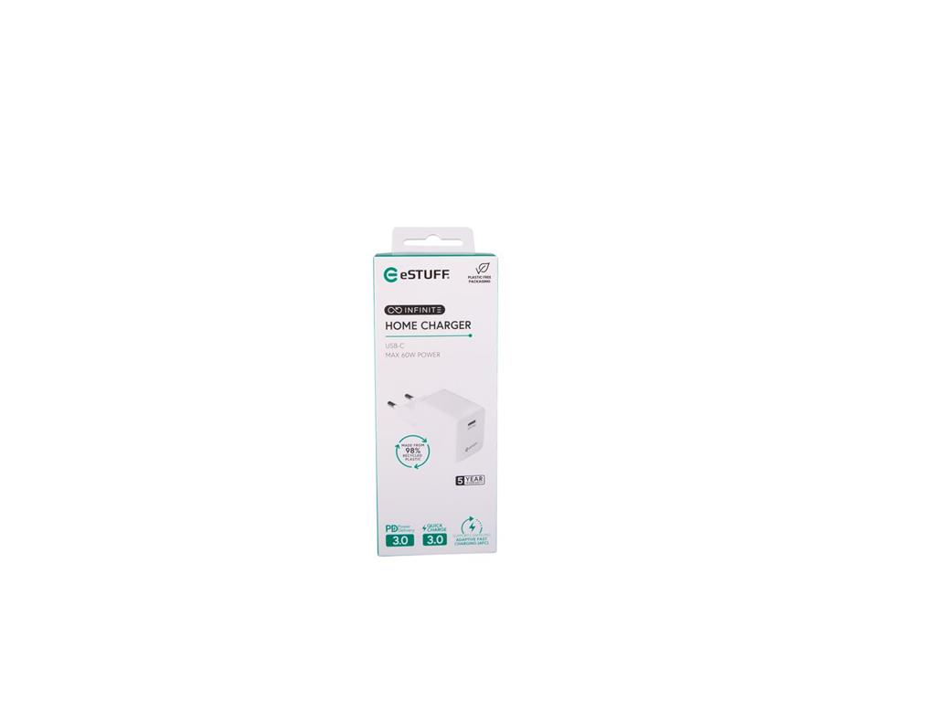 eSTUFF INFINITE polnilnik USB-C PD 60W GaN