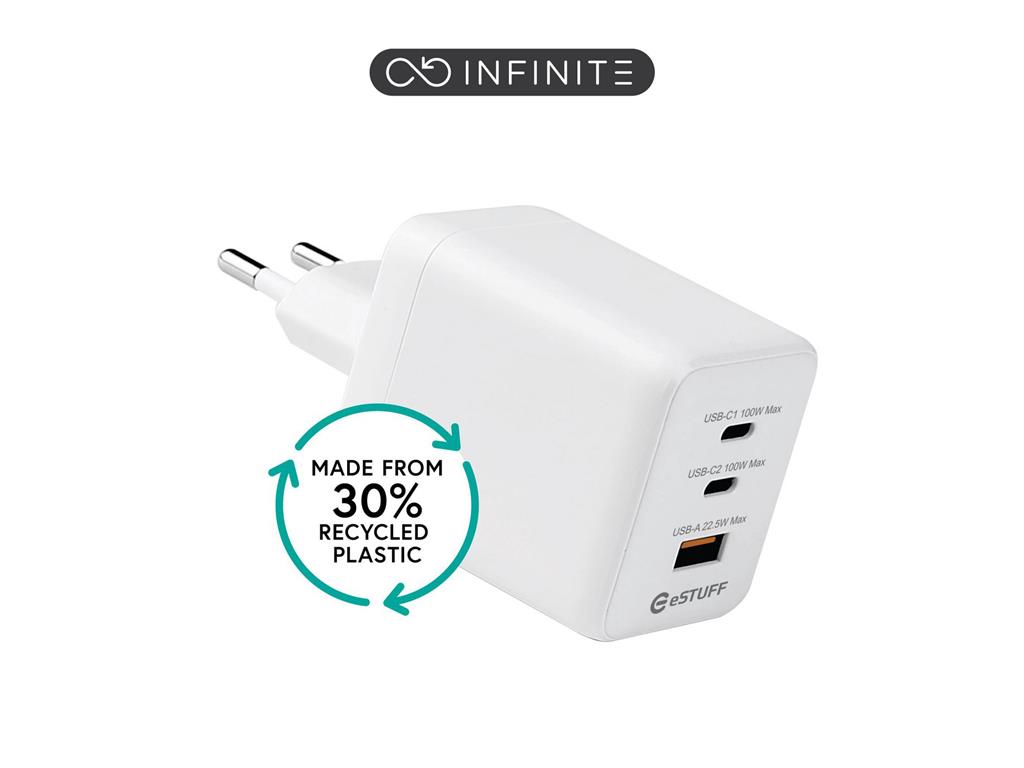 eSTUFF INFINITE polnilnik USB-C PD 100W GaN