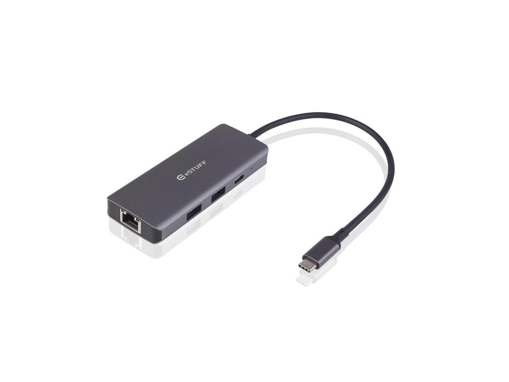 eSTUFF USB-C hub razdelilnik, 6-v-1