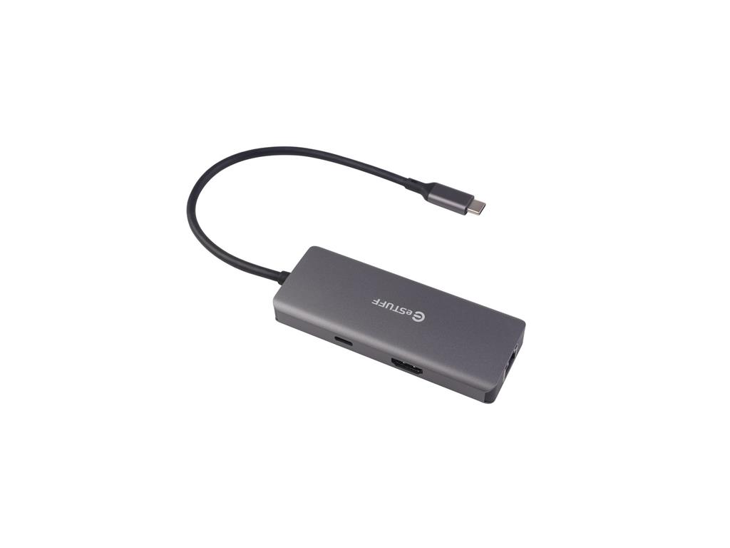 eSTUFF USB-C hub razdelilnik, 6-v-1