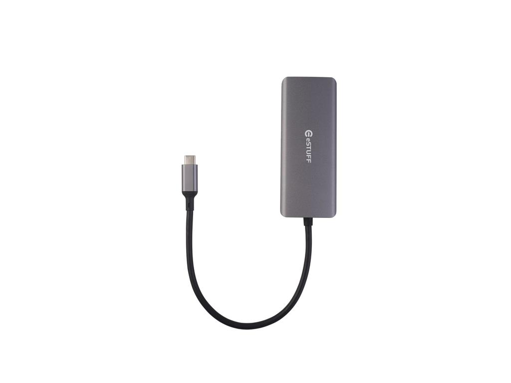 eSTUFF USB-C hub razdelilnik, 6-v-1