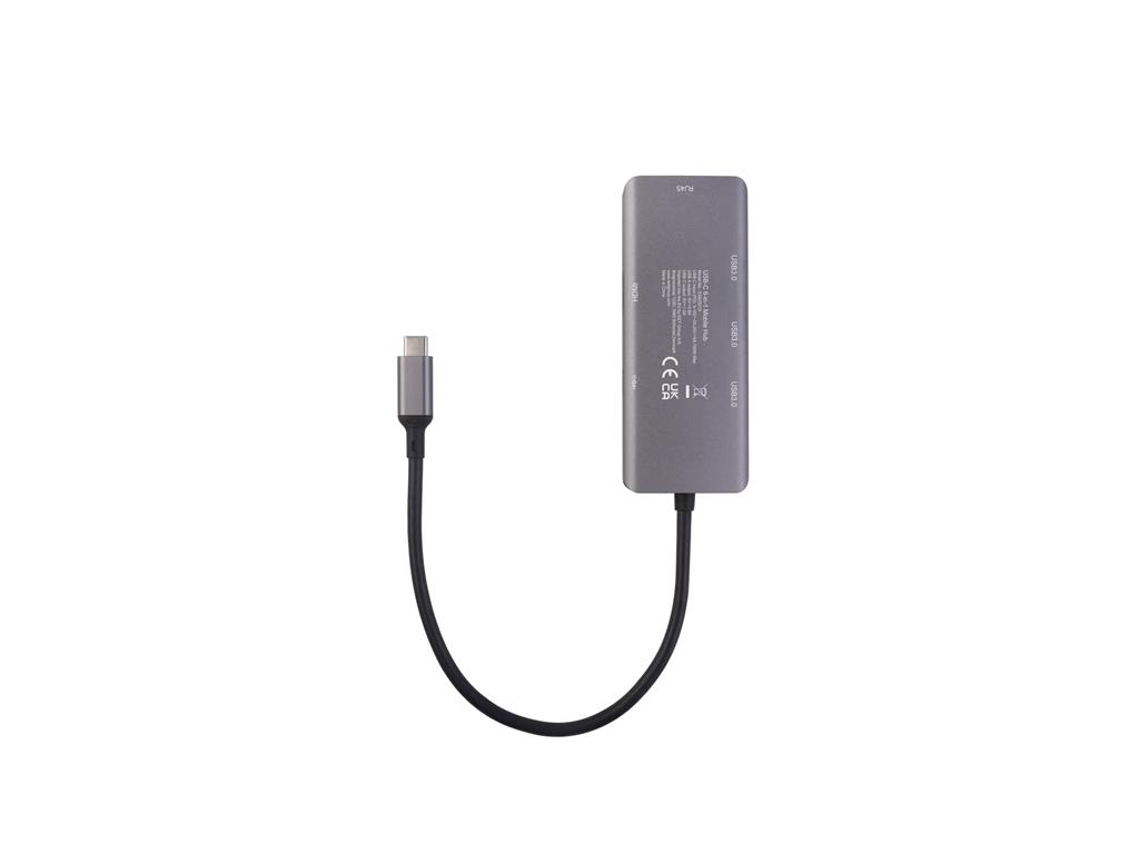 eSTUFF USB-C hub razdelilnik, 6-v-1
