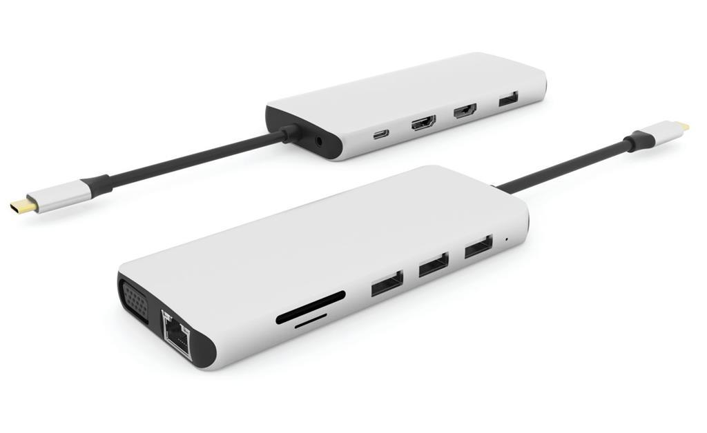 eSTUFF USB-C hub, 12-u-1