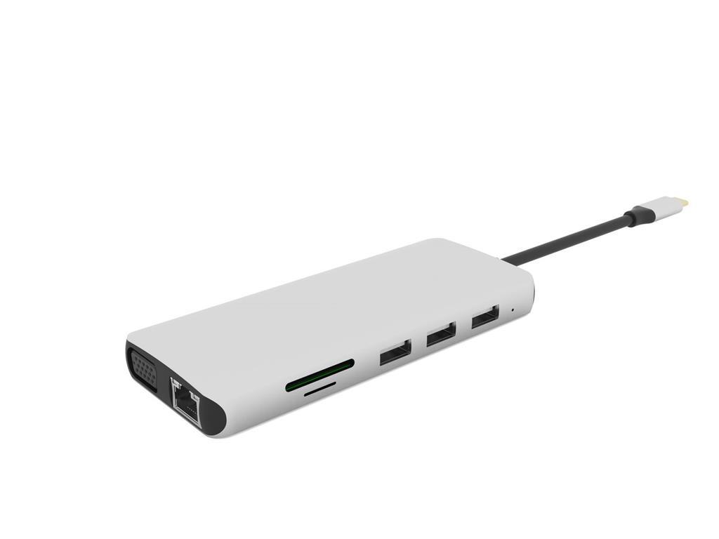 eSTUFF USB-C hub, 12-u-1