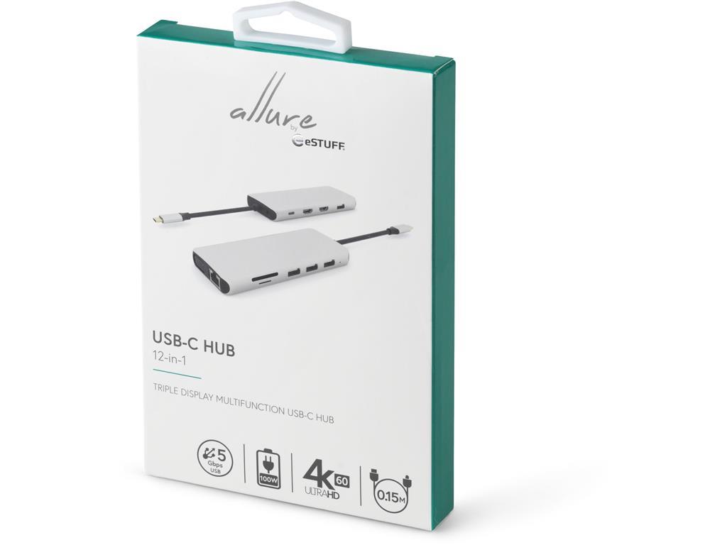 eSTUFF USB-C hub, 12-u-1
